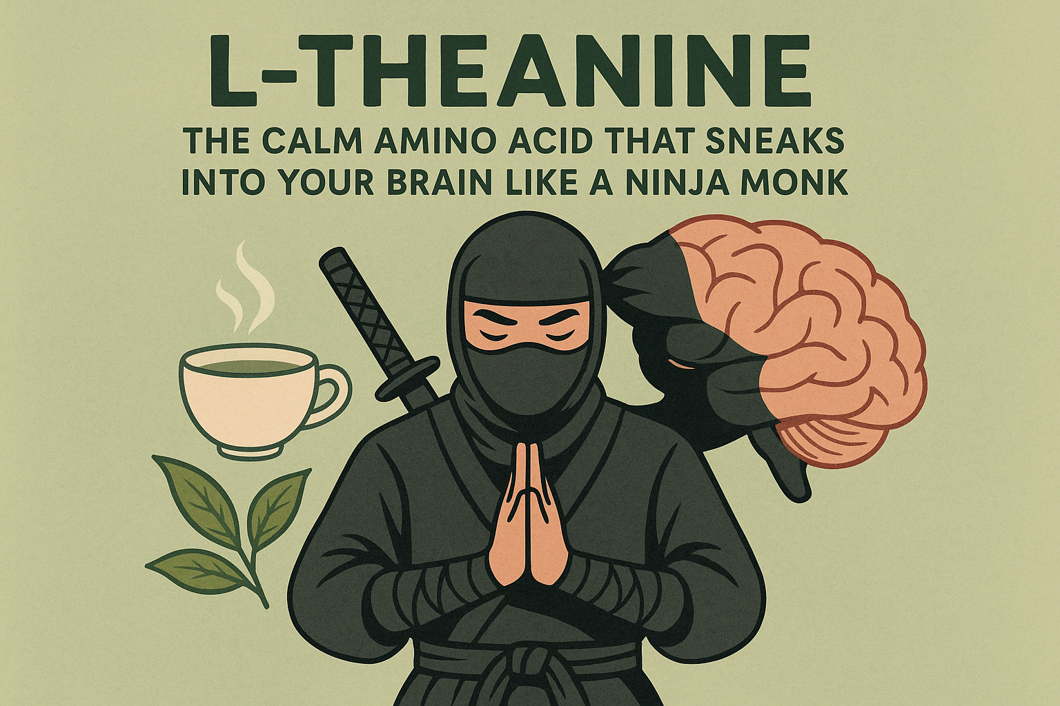 🧠 L-Theanine: The Calm Amino Acid That Sneaks Into Your Brain Like a Ninja Monk