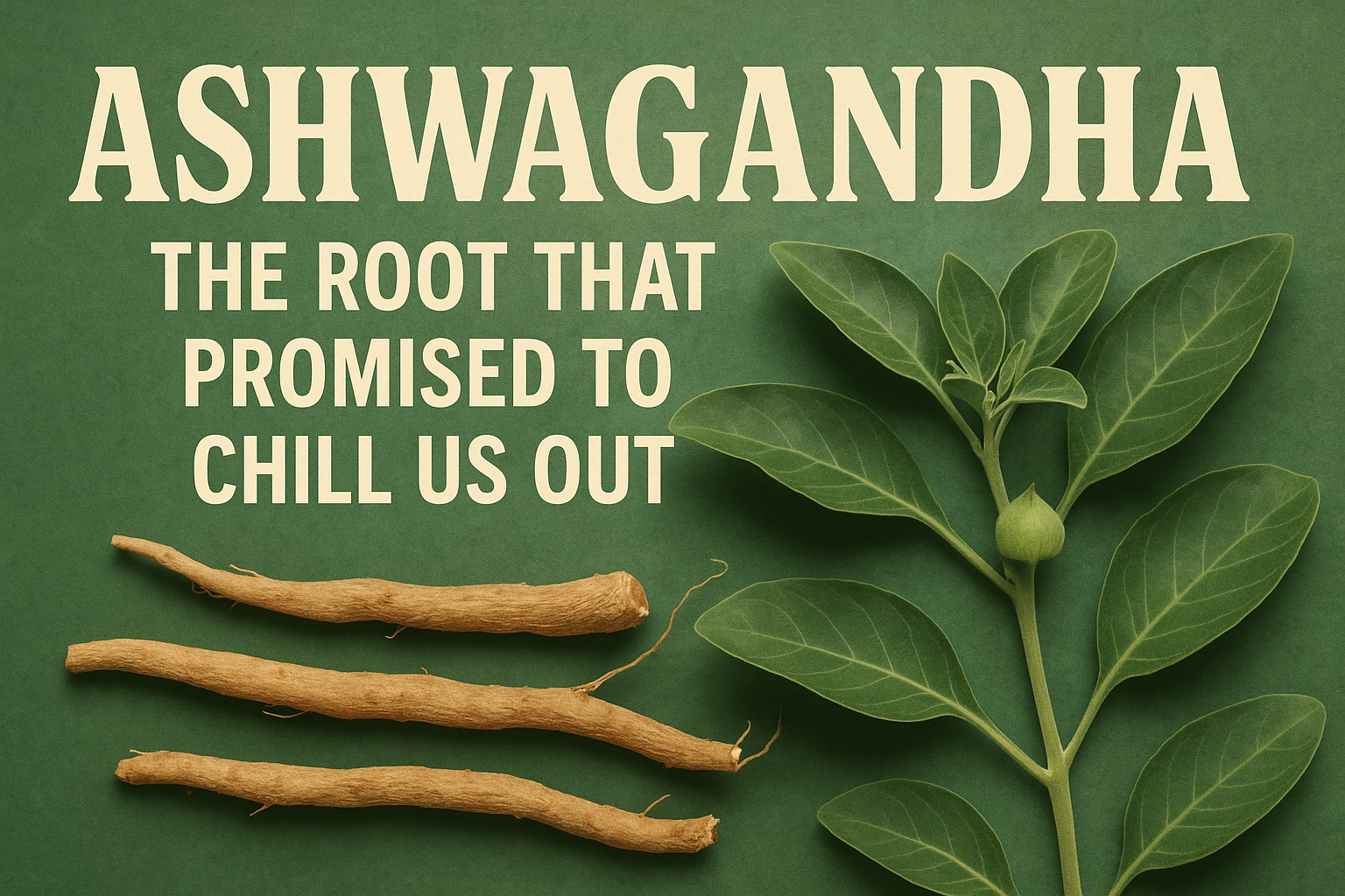 🌿 Ashwagandha: The Root That Promised to Chill Us Out