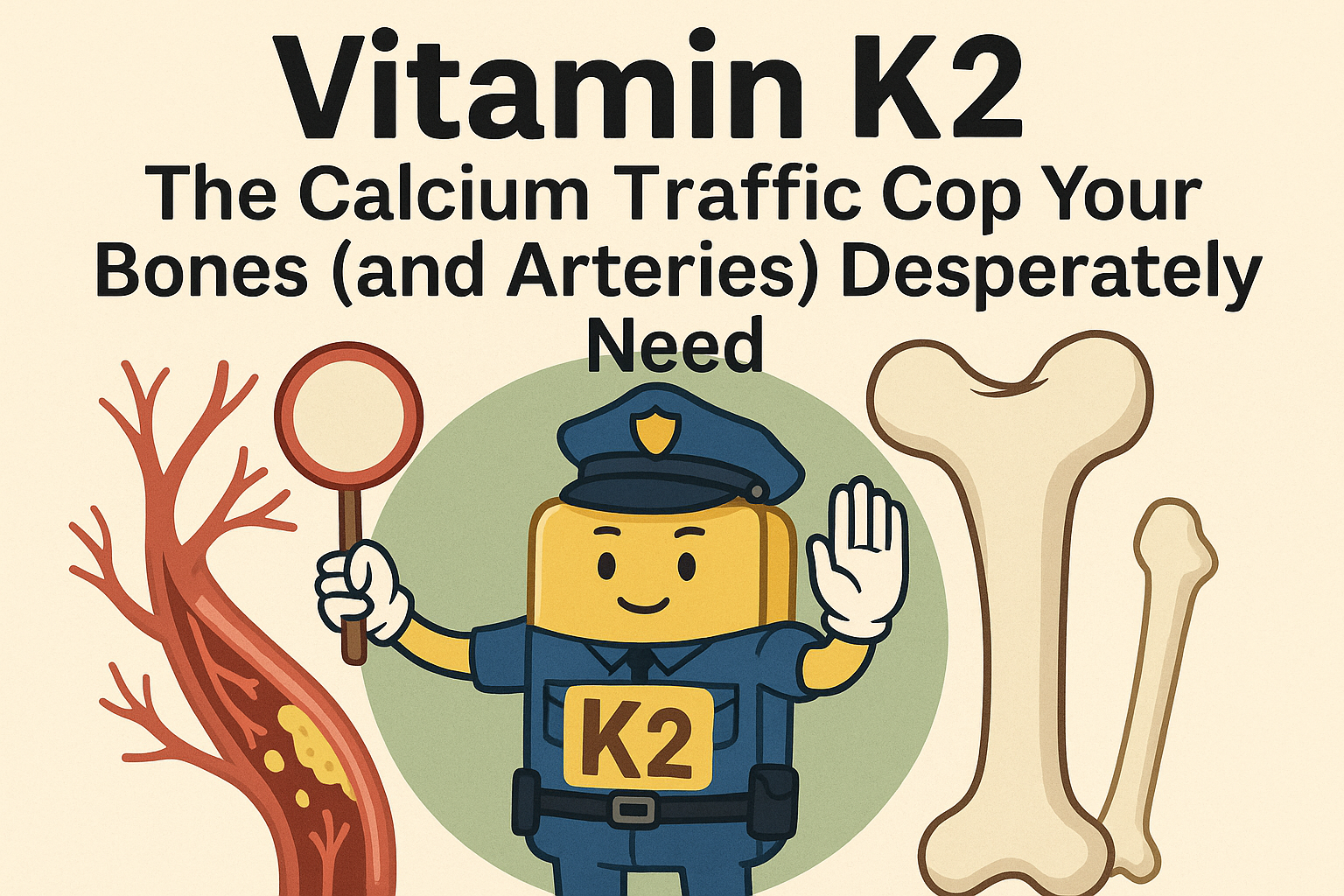 🦴 Vitamin K2: The Calcium Traffic Cop Your Bones (and Arteries) Desperately Need